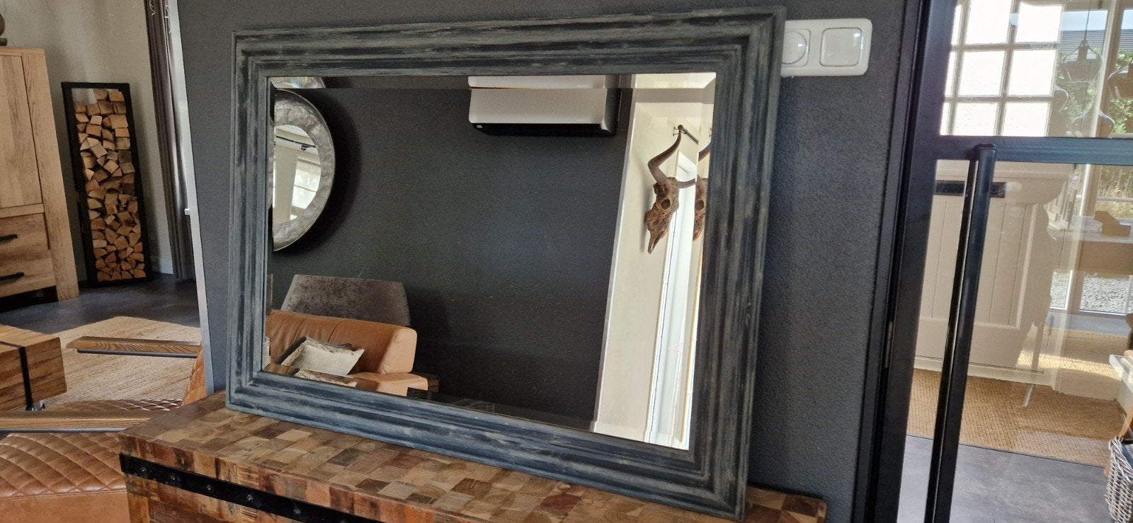 Mooie grote spiegel met facetglas, Huis en Inrichting, Ophalen, Zo goed als nieuw, 100 tot 125 cm, Minder dan 100 cm