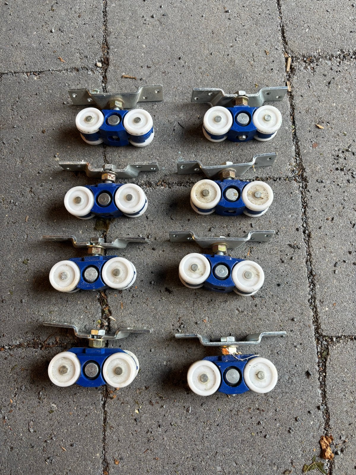 Set van 8 schuifdeurwielen voor diverse toepassingen, Doe-het-zelf en Verbouw, Ophalen, Gebruikt, Minder dan 50 mm, Overige typen