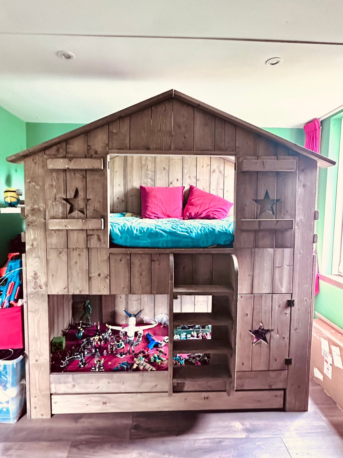 Boomhut bed, Ophalen of Verzenden, Zo goed als nieuw, Stapelbed