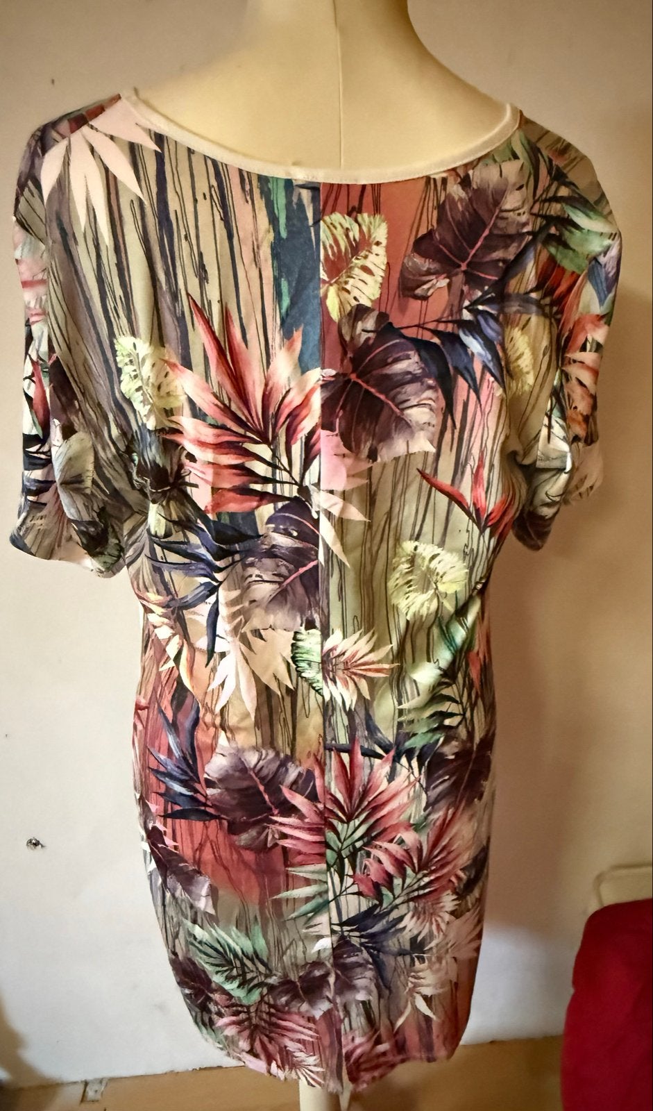 Angelle Milan Jurk met Tropische Print - Maat XXL, Meerkleurig, Maat 46/48 (XL) of groter, Ophalen of Verzenden, Zo goed als nieuw