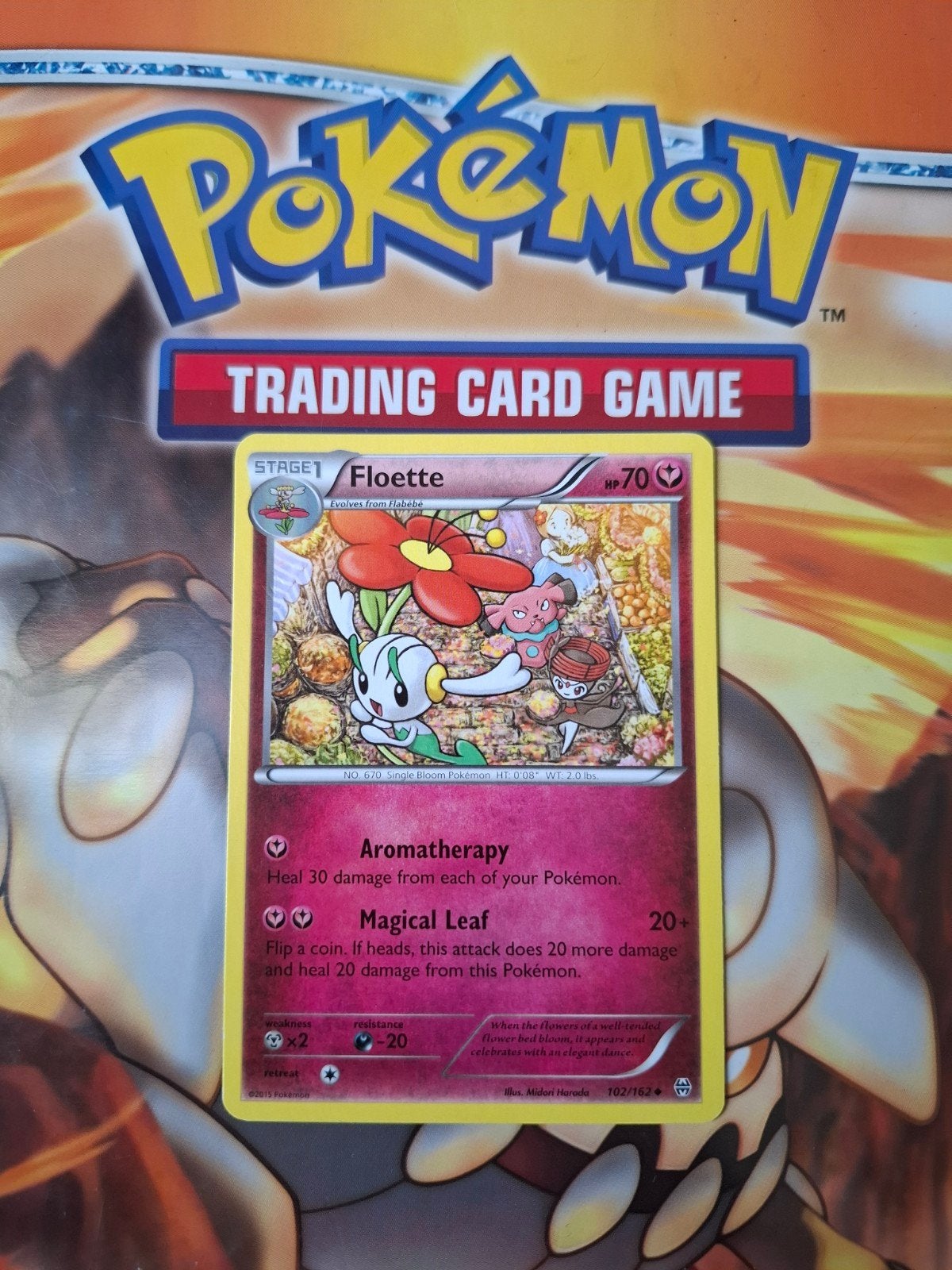 Floette 102/162 XY Breakthrough pokemon kaart, Ophalen of Verzenden, Zo goed als nieuw, Losse kaart
