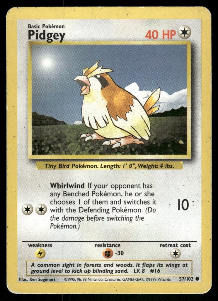 Pidgey 57/102 - Base (Good), Verzenden, Gebruikt