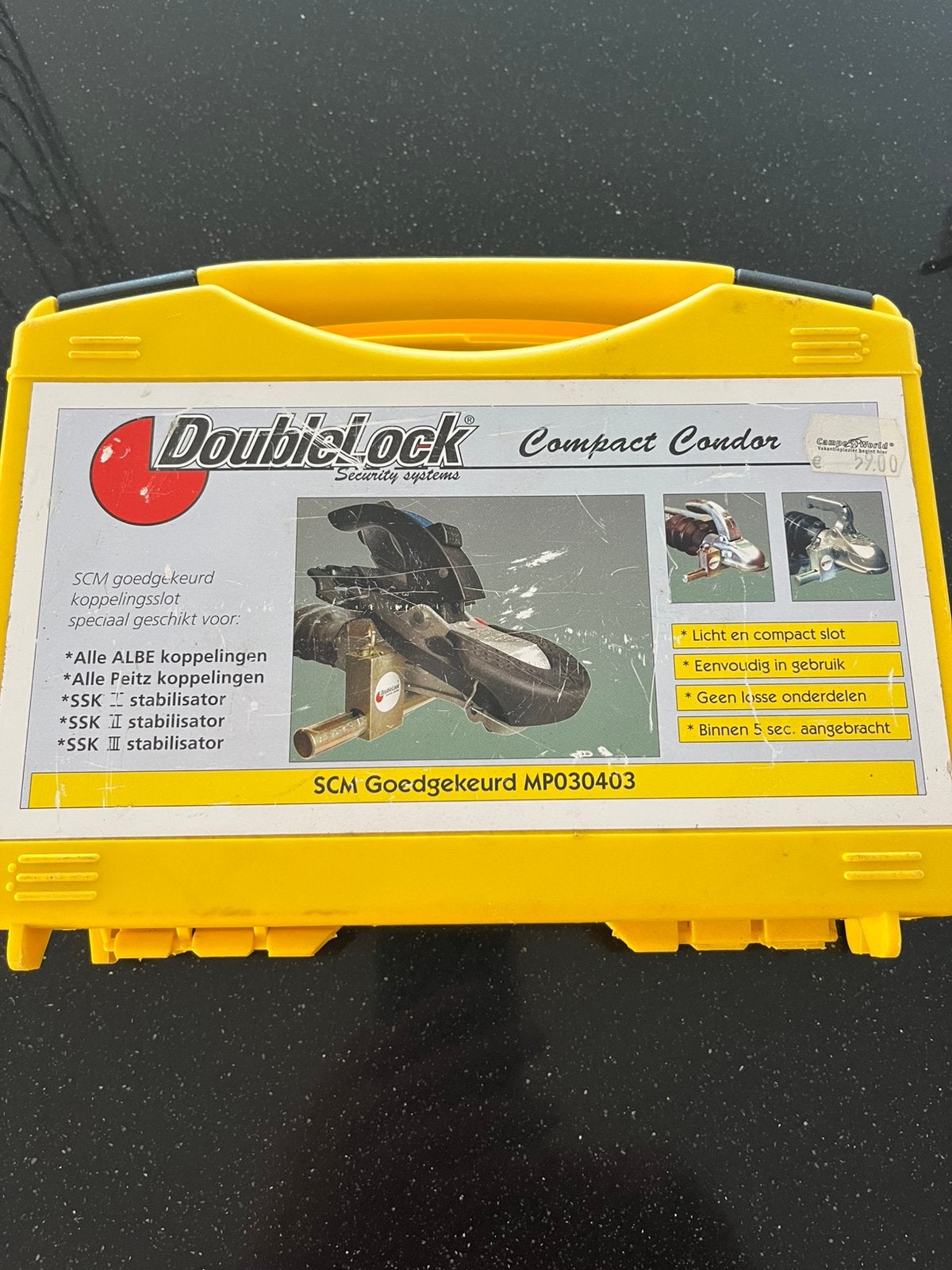 DoubleLock aanghangwagenslot / caravanslot / disselslot, Caravans en Kamperen, Caravan accessoires, Ophalen of Verzenden, Zo goed als nieuw