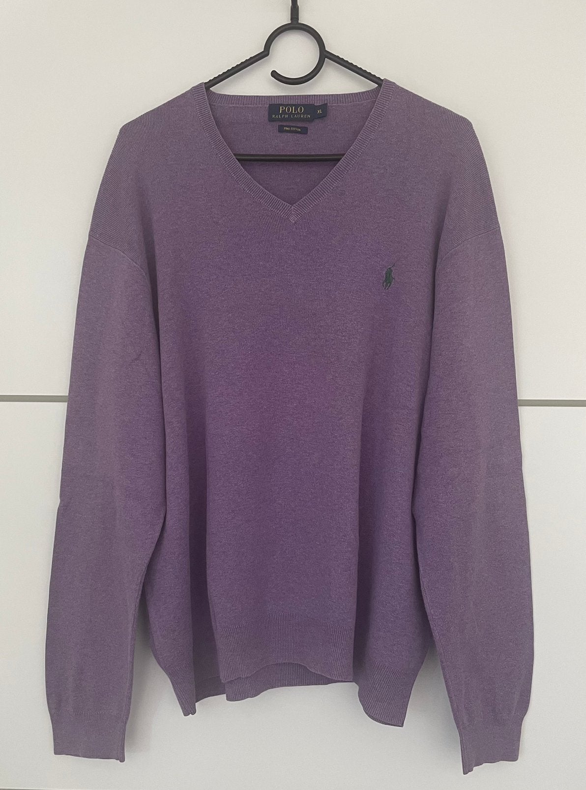Ralph Lauren Polo v-hals trui maat XL, Ophalen of Verzenden, Zo goed als nieuw, Maat 56/58 (XL), Paars