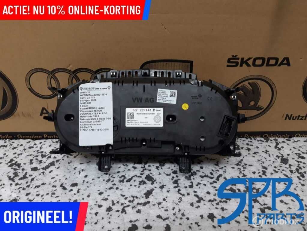 Kilometerteller Golf 7 TDI 14925 KM COCKPIT 5G1920741B UNIT, Gebruikt, Volkswagen, Ophalen of Verzenden, Volkswagen