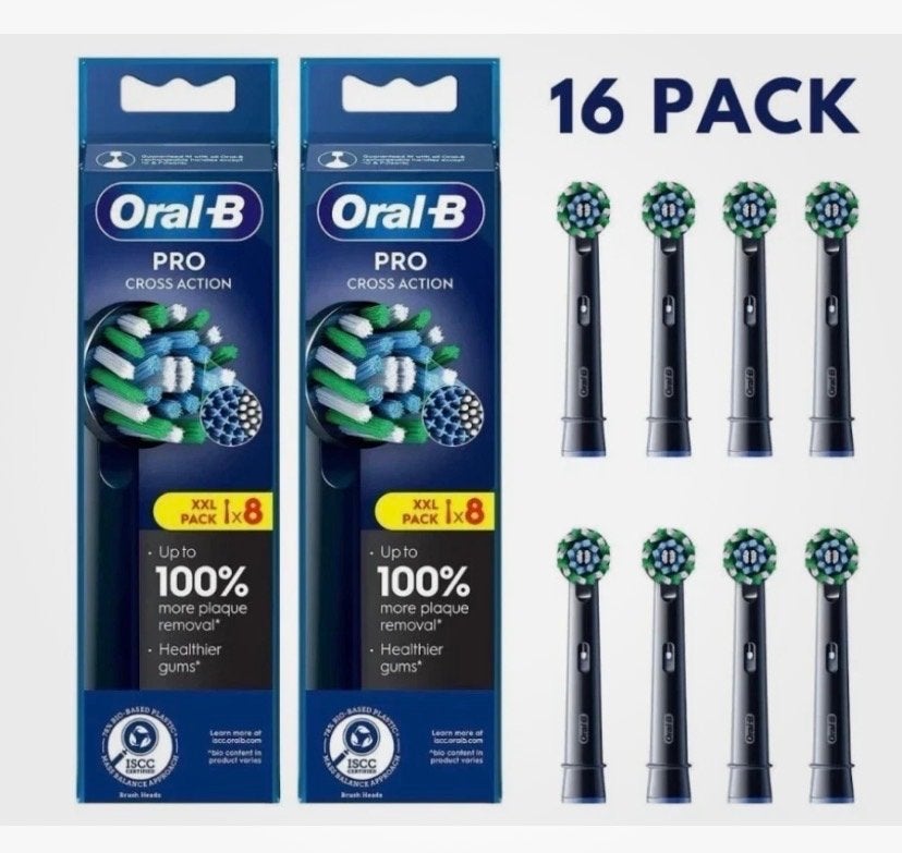 Oral-B PRO Cross Action Opzetborstels - 8 of16 Stuks, Ophalen of Verzenden, Nieuw, Opzetborstel