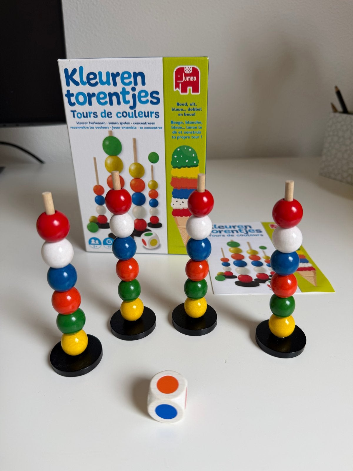 Jumbo Kleurentorentjes: Educatief Spel voor Kinderen (3+), Kinderen en Baby's, Ophalen of Verzenden, Zo goed als nieuw, Puzzelen