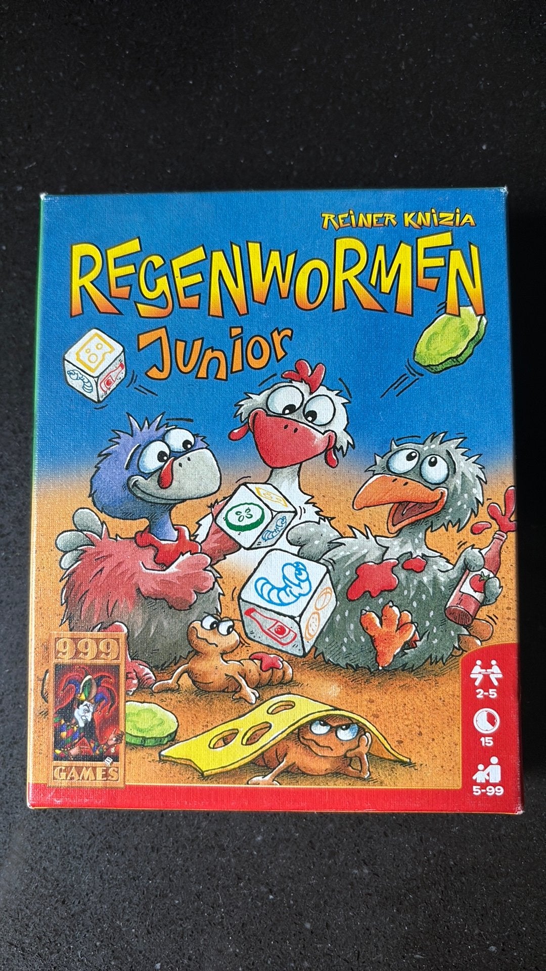 Regenwormen Junior spel, goede staat!, Drie of vier spelers, Ophalen of Verzenden, Gebruikt