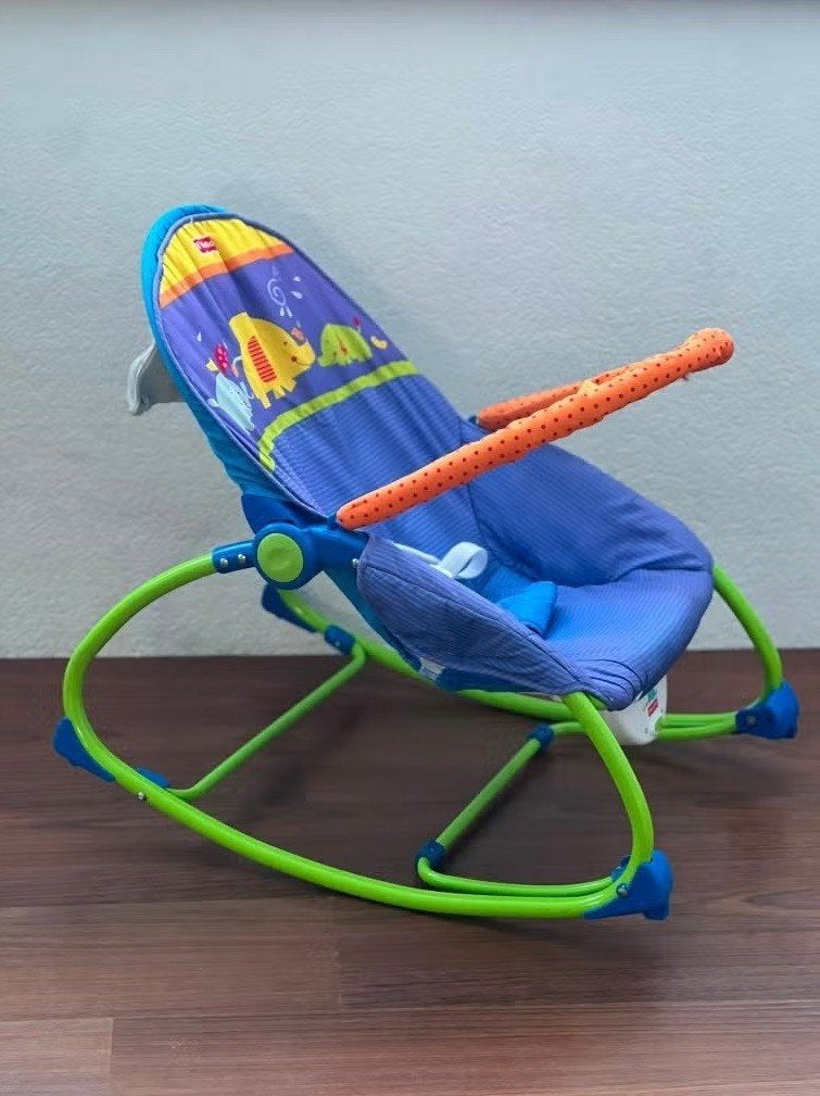 Fisher-Price Wipstoel met vrolijke olifantjes, Ophalen, Fisher-Price, Wipstoel, Verstelbaar