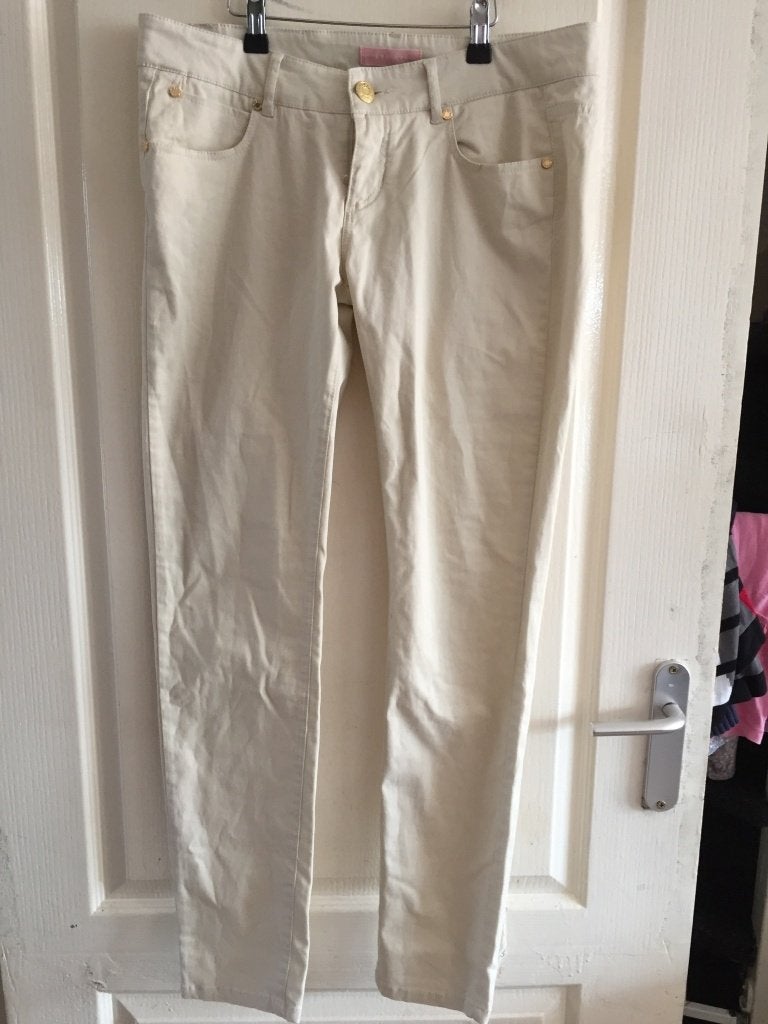 Phard broek 30 creme (2B22), Tweedehands verkoop, Beige, Ophalen of Verzenden, Lang