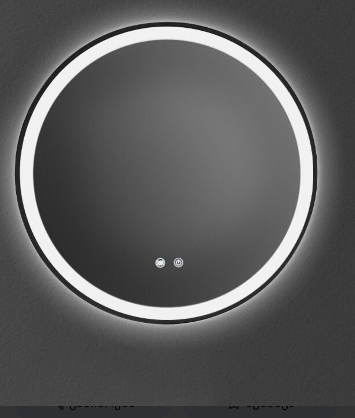 Badkamer LED spiegel 60x60 - Rond met verlichting, Rond, Nieuw, Ophalen of Verzenden, Minder dan 100 cm