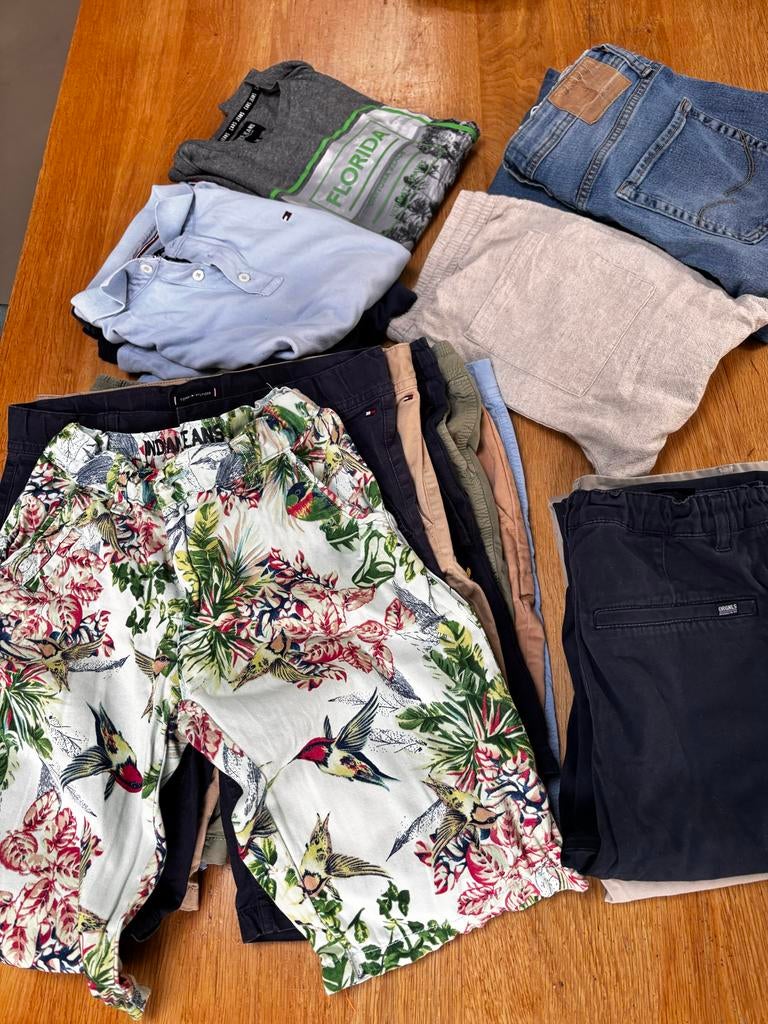 Jongenskleding pakket maat 164: broeken, polo's en T-shirts, Ophalen of Verzenden, Gedragen, Overige maten, Overige kleuren
