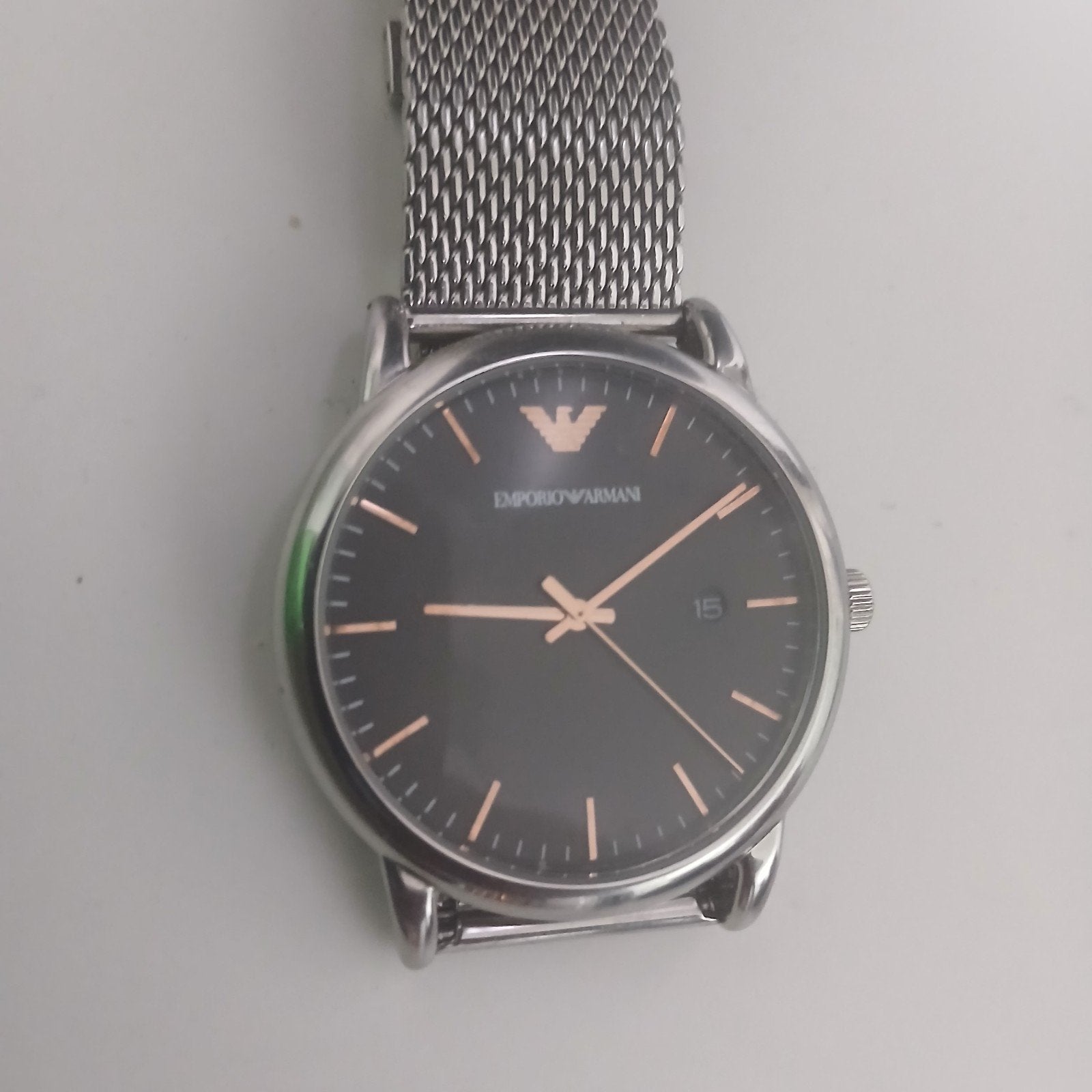 Origineel Armani horloge - Nette staat, Sieraden, Tassen en Uiterlijk, Horloges | Heren, Overige merken, Staal, Staal, Polshorloge
