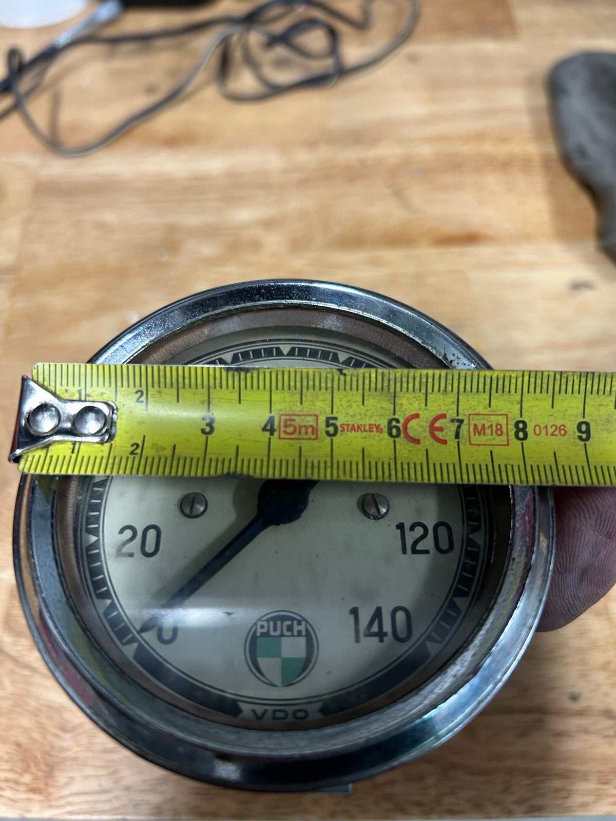Puch VDO snelheidsmeter - Vintage brommer onderdeel, Ophalen of Verzenden, Gebruikt, Overige typen