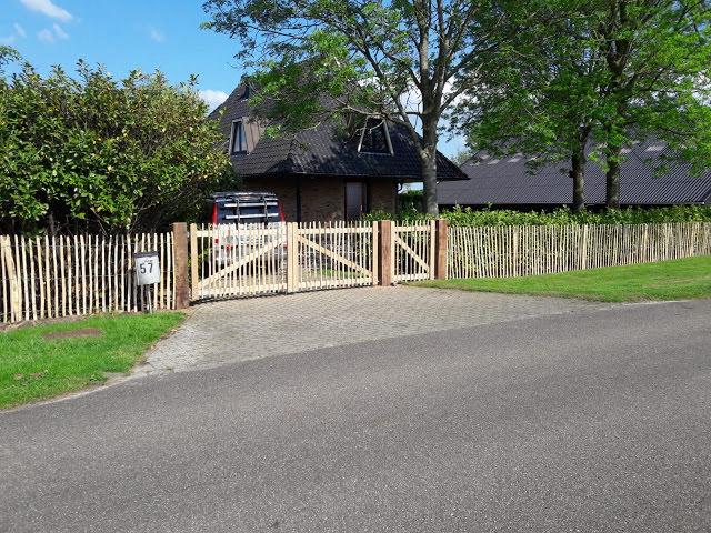 Poort tuinhek Boerenlandhek natuurlijk hout oprit erf, Gerard Krale, Nieuw, Ophalen of Verzenden, Info@gkrale.nl