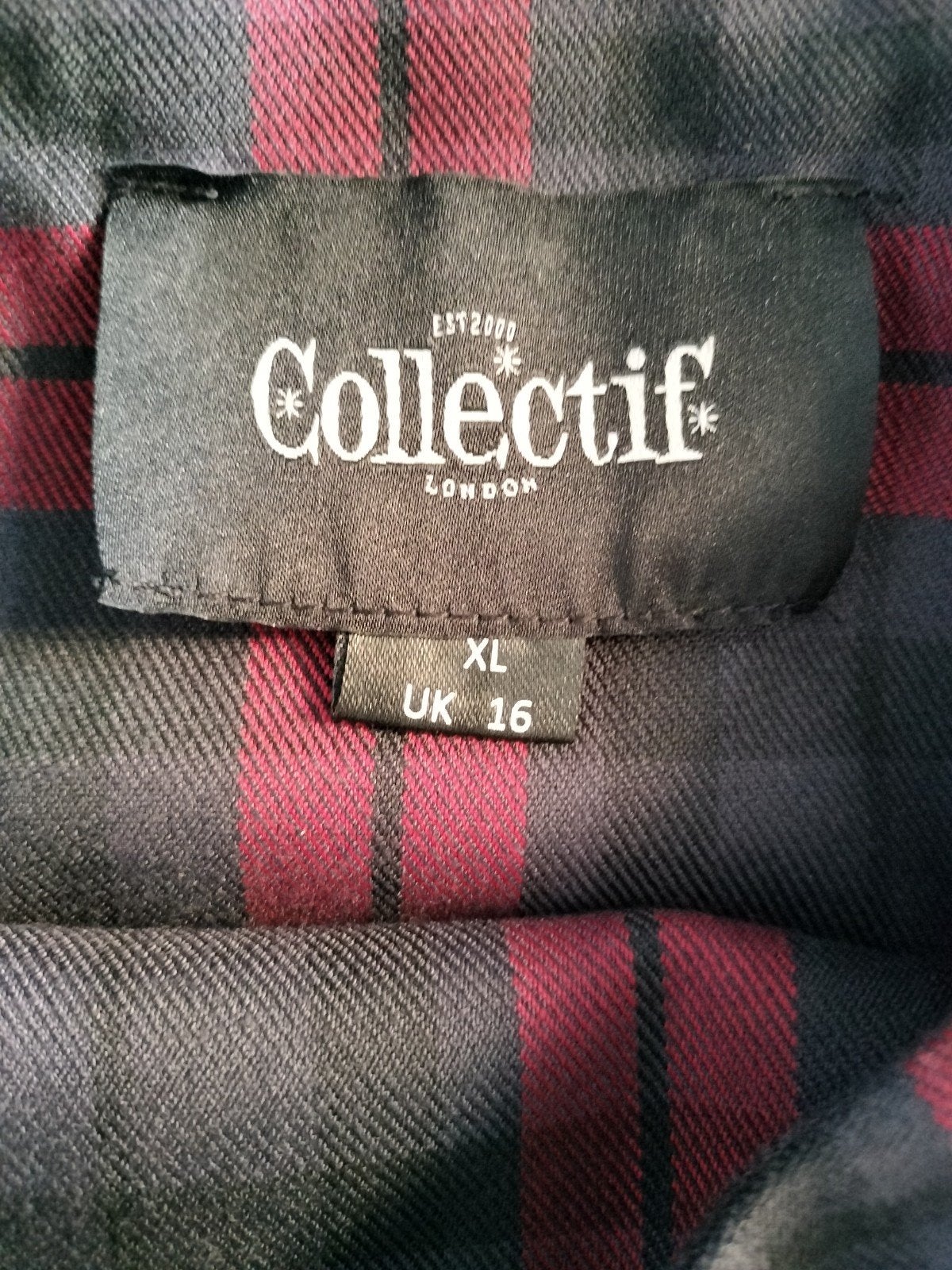 Collectif London Geruite Jurk - Maat XL, Kleding | Dames, Jurken, Ophalen, Collectif London, Maat 46/48 (XL) of groter, Zo goed als nieuw