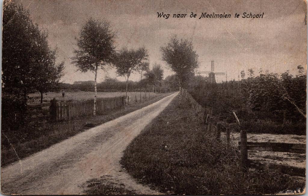 Schoorl - Weg naar de Meelmolen, Verzenden, Voor 1920, Gelopen, Noord-Holland