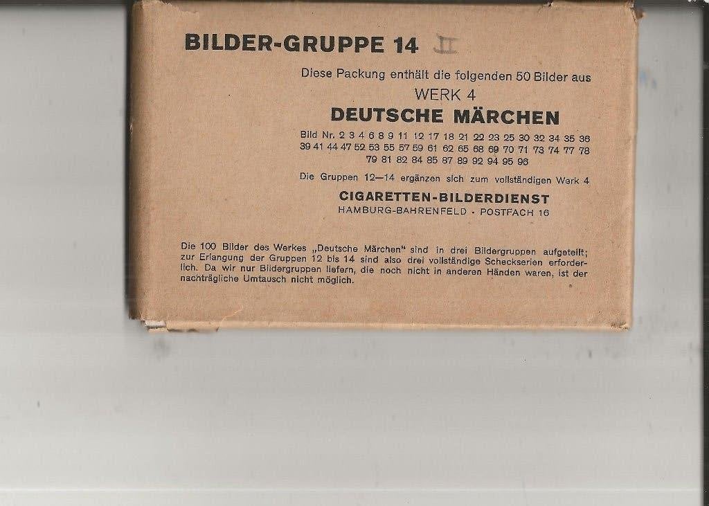 Hamburg Cigaretten Bilderdienst II 50 Duitse Sprookjes 1947, Ophalen of Verzenden, 1940 tot 1960, Ongelopen, Overige thema's