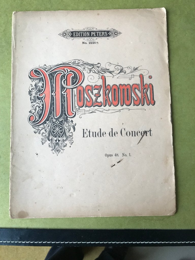 Maurice Moszkowski - Etude de Concert pour piano, Muziek en Instrumenten, Gebruikt, Klassiek, Ophalen of Verzenden, Artiest of Componist