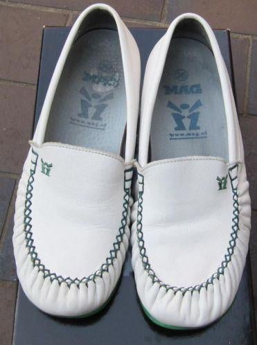 MAG leren schoenen maat 36 leer zgan, Wit, M.A.G, Ophalen of Verzenden, Sneakers of Gympen