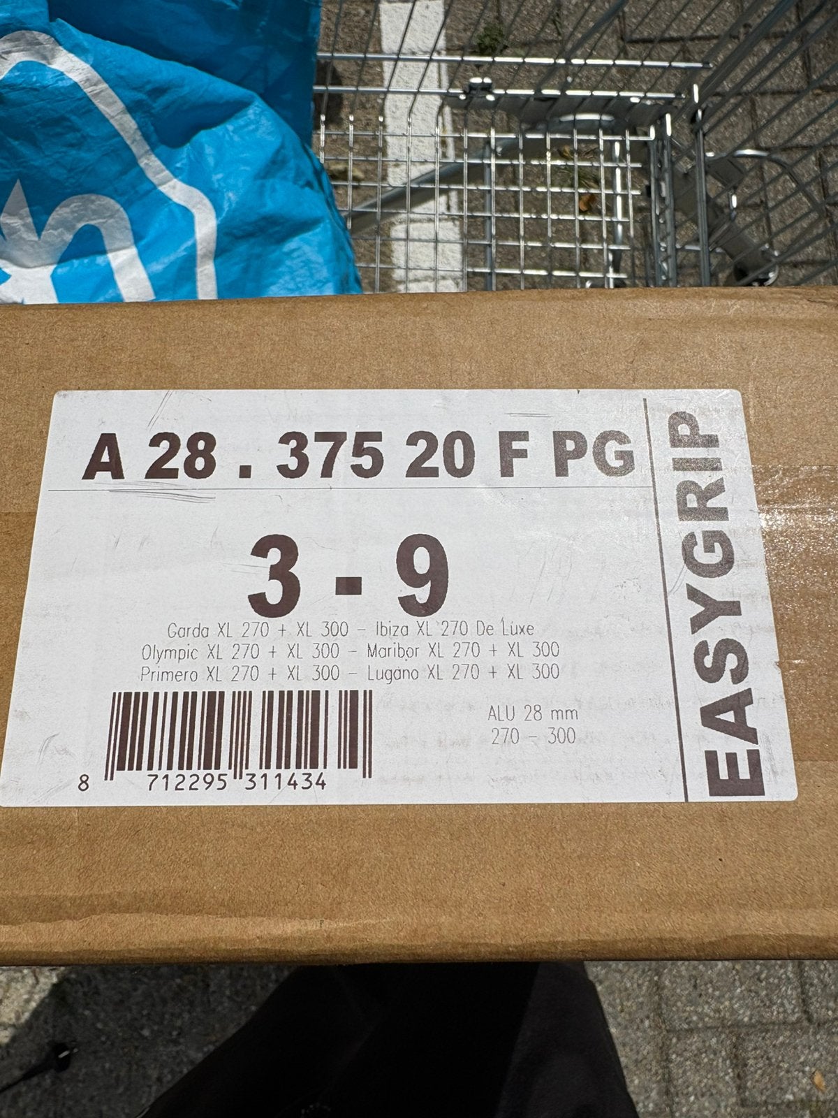 Dorema EasyGrip 28mm ALU voortentstokken, Ophalen, Nieuw