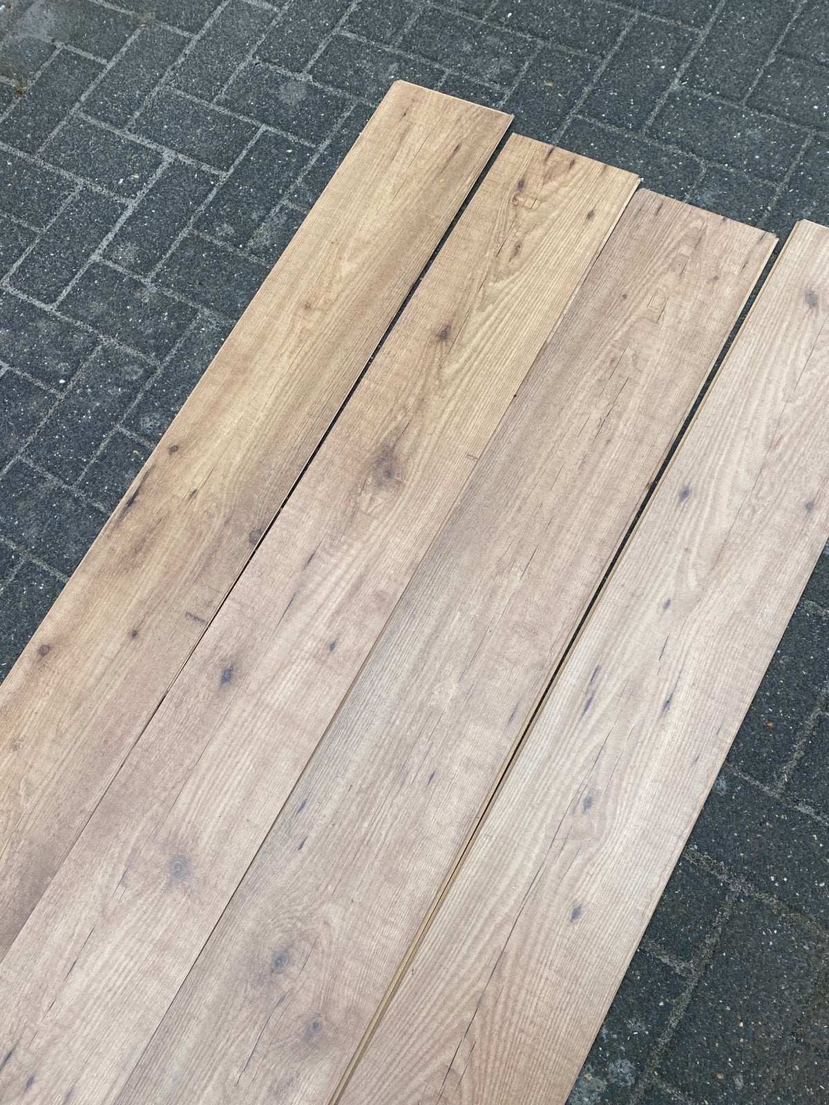 Kliklaminaat hout nerf eiken 6 m2 25 stuks 20/140 izgst, Ophalen, Zo goed als nieuw, Parket