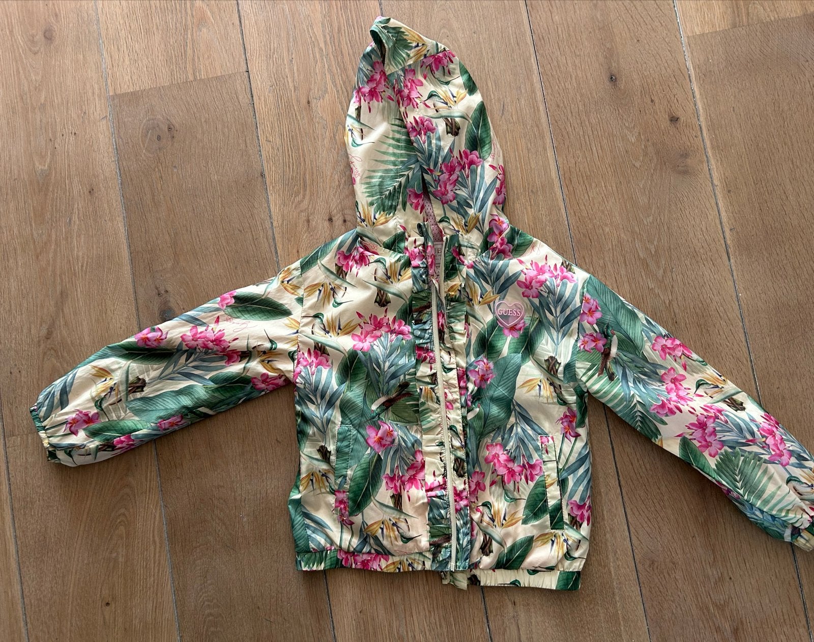 Guess zomerjasje met tropische print voor meisjes, Ophalen of Verzenden, Zo goed als nieuw, Meisje, Jas