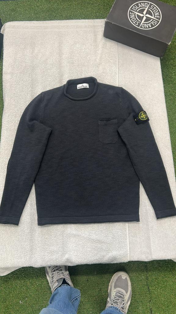 Stone Island Sweater Trui pull met badge Knitwear, Kleding | Heren, Maat 52/54 (L), ., Ophalen of Verzenden, .