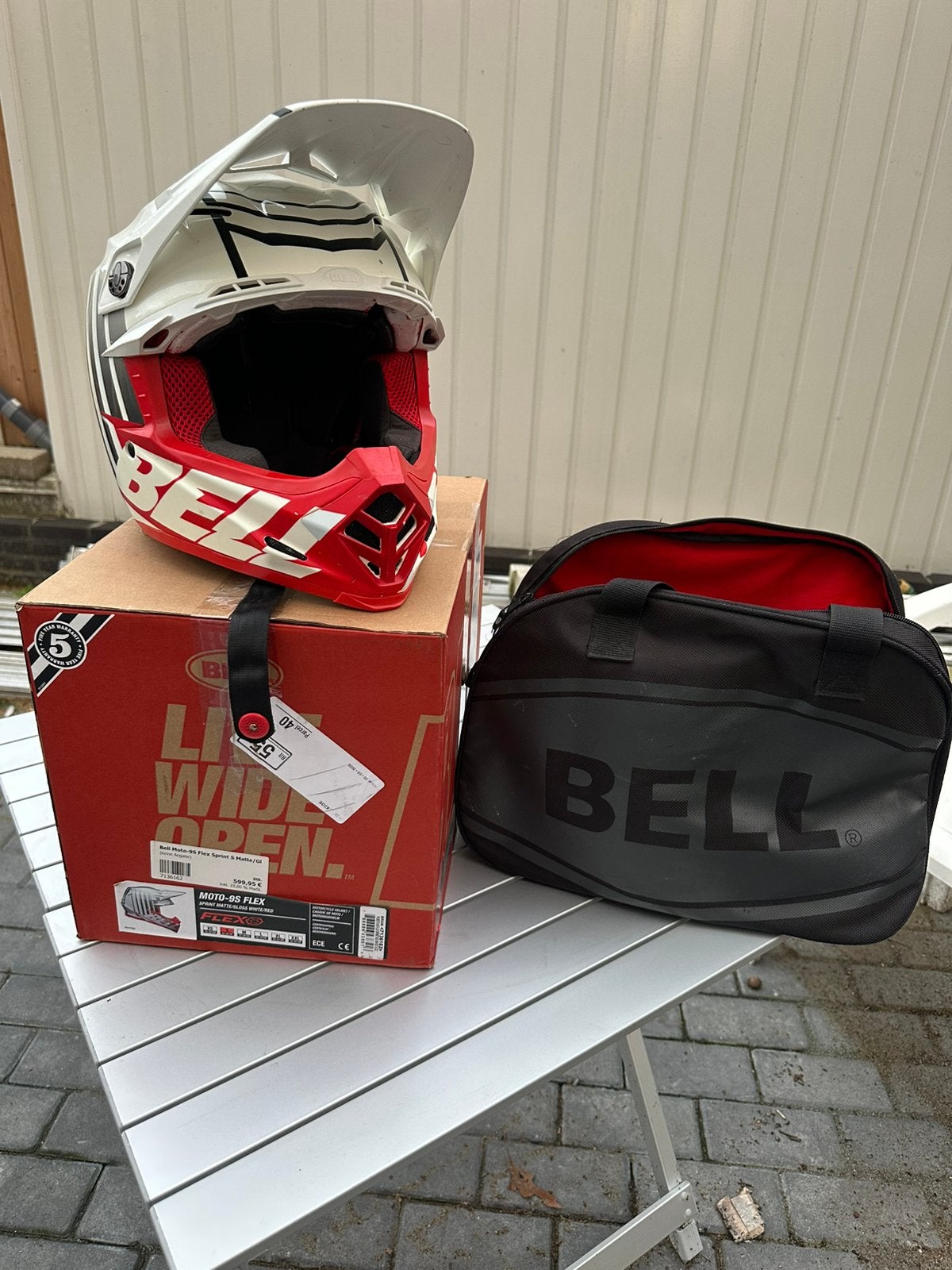 Bell Moto 9 Flex carbon crosshelm maat S, Overige merken, Offroadhelm, Ophalen of Verzenden, S