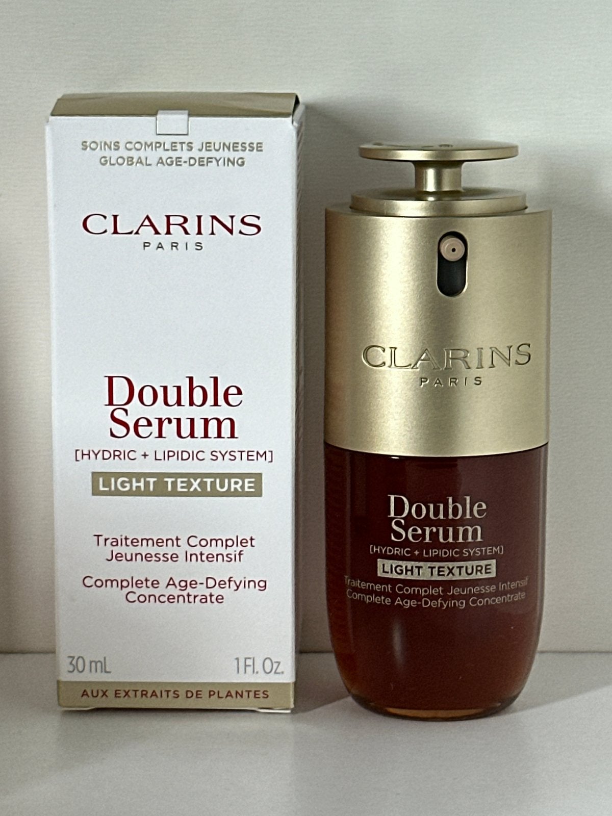 Clarins Double Serum Light Texture 30 ml, Ophalen of Verzenden, Nieuw, Gehele gezicht, Verzorging