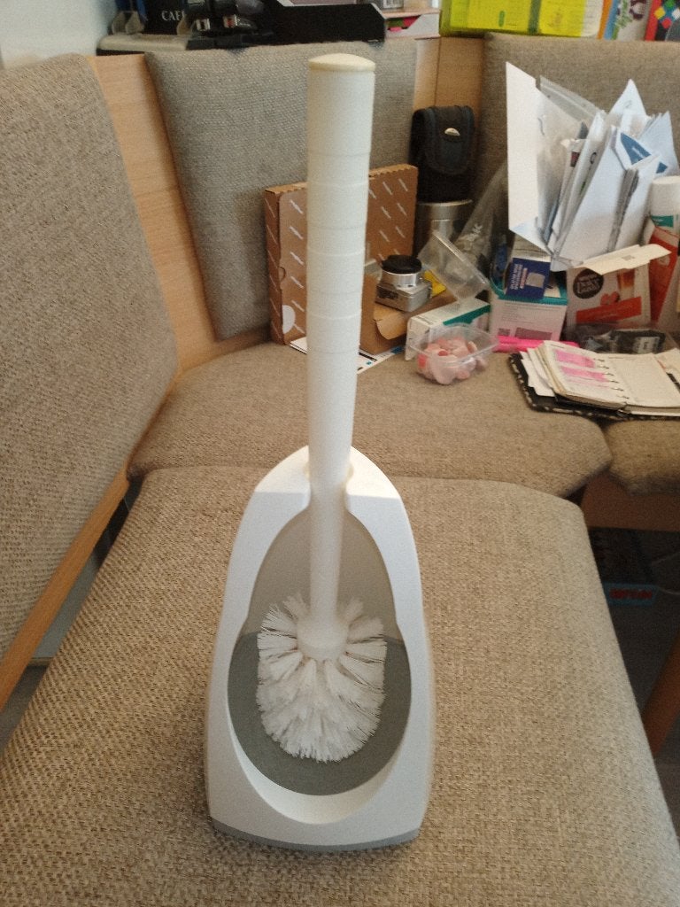 Te koop witte wc-borstel in standaard nieuw, Ophalen of Verzenden, Bezem of Borstel