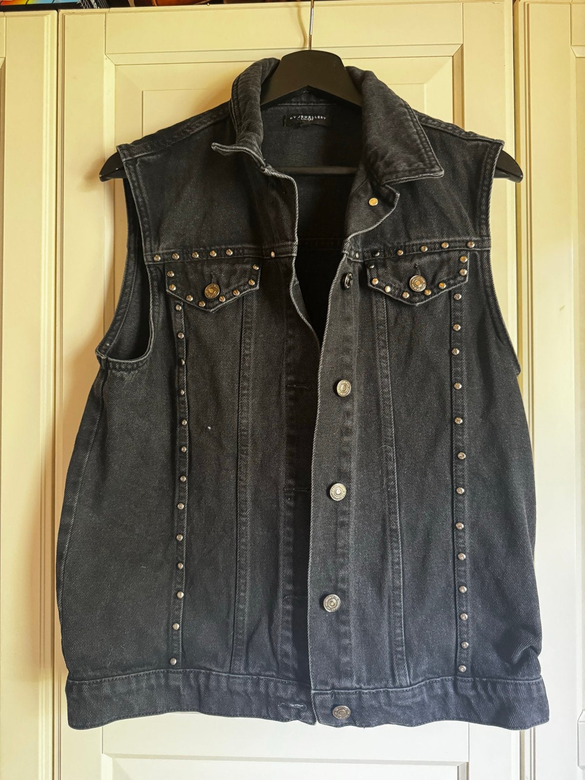 Zwart denim gilet met studs - MY JEWELLERY LIMITED, Ophalen of Verzenden, Zo goed als nieuw