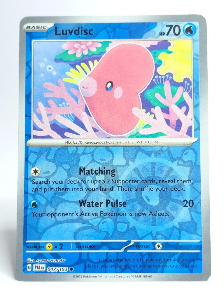 Pokémon - Paldea Evolved - Luvdisc - 047/193 - Reverse Holo, Verzenden, Zo goed als nieuw, Losse kaart, Foil