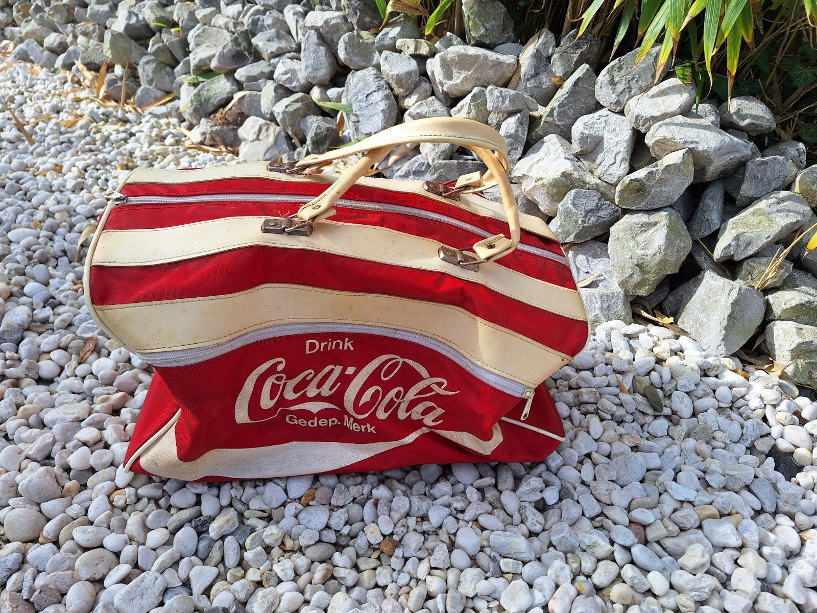 Vintage Coca-Cola Reistas/Bowlingtas Jaren '70, 40 tot 60 cm, Gebruikt, 20 tot 30 cm, Minder dan 35 cm