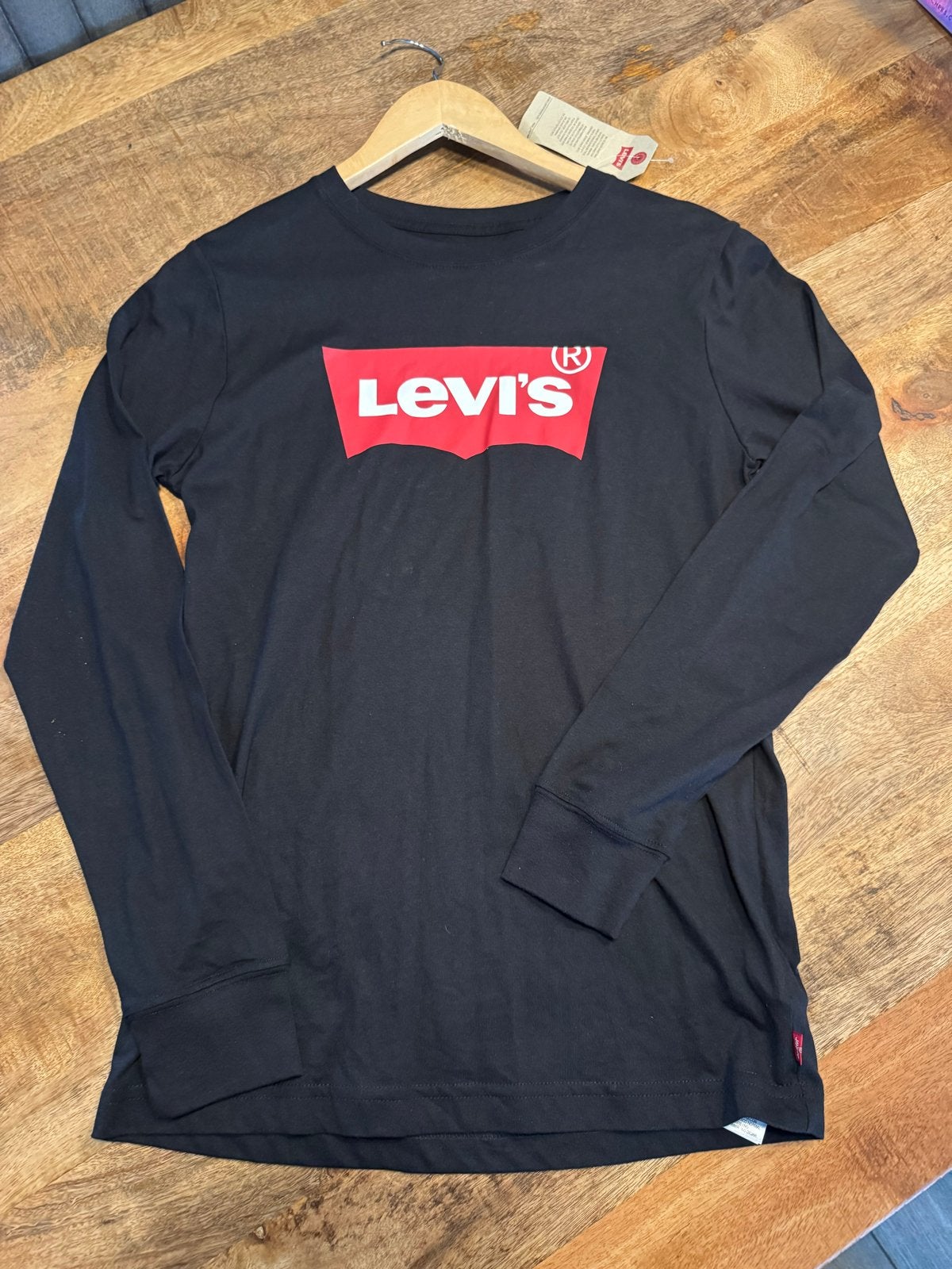 Levi's T-shirt met lange mouwen - Zwart met rood logo, Ophalen of Verzenden, Nieuw, Jongen of Meisje