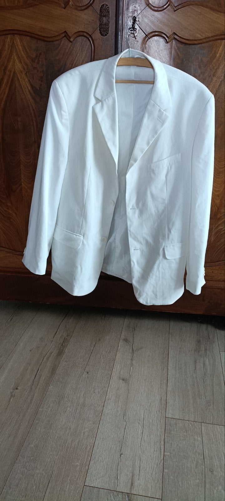 Wit colbert maat 56, Kleding | Heren, Kostuums en Colberts, Onbekend, Wit, Overige maten, Ophalen of Verzenden