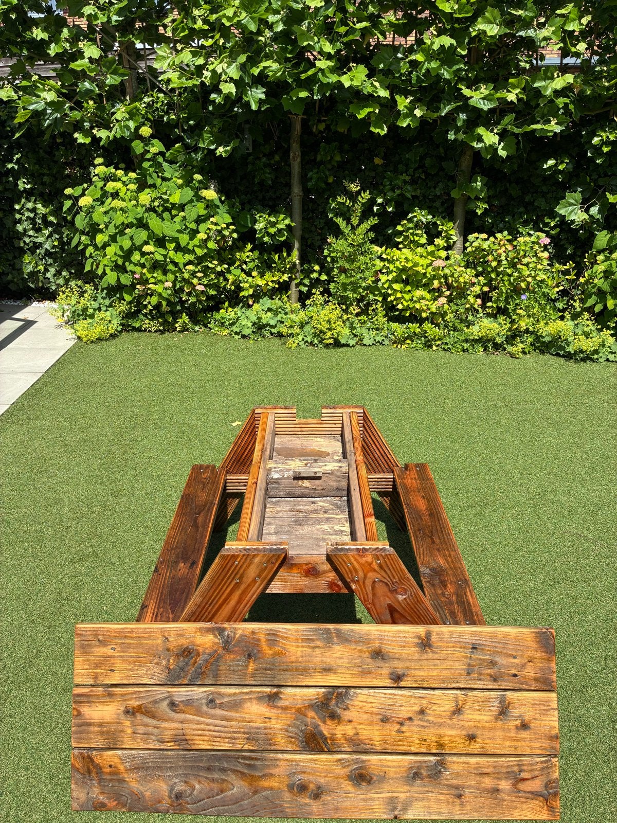 Houten kinderpicknicktafel - ideaal voor de tuin!, Tuin en Terras, Gebruikt, Rechthoekig, Hout, Ophalen