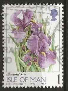 Eiland Man 37, iris, Verzenden, Gestempeld