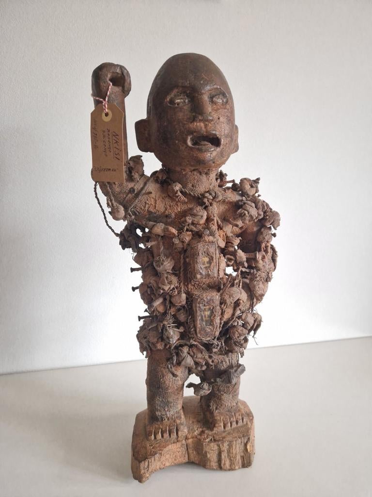 Nkisi bakongo - DR Congo - krachtbeeld vintage, Ophalen of Verzenden