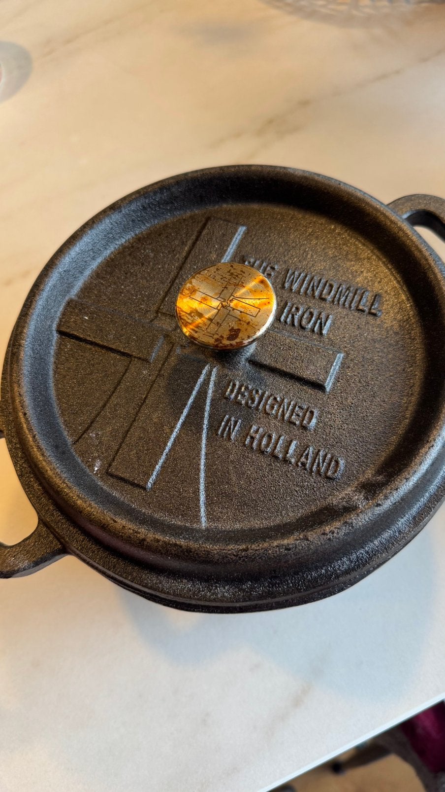 The Windmill Cast Iron BBQ Pan S 2L - Gietijzer - Small, Ophalen, Zo goed als nieuw, Gietijzer