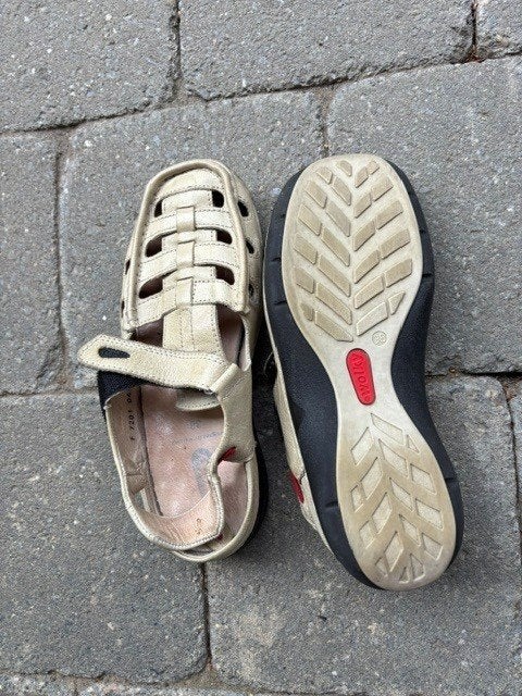 Dames sandalen Wolky maat 38 Creme, Ophalen of Verzenden, Gedragen, Beige, Sandalen of Muiltjes