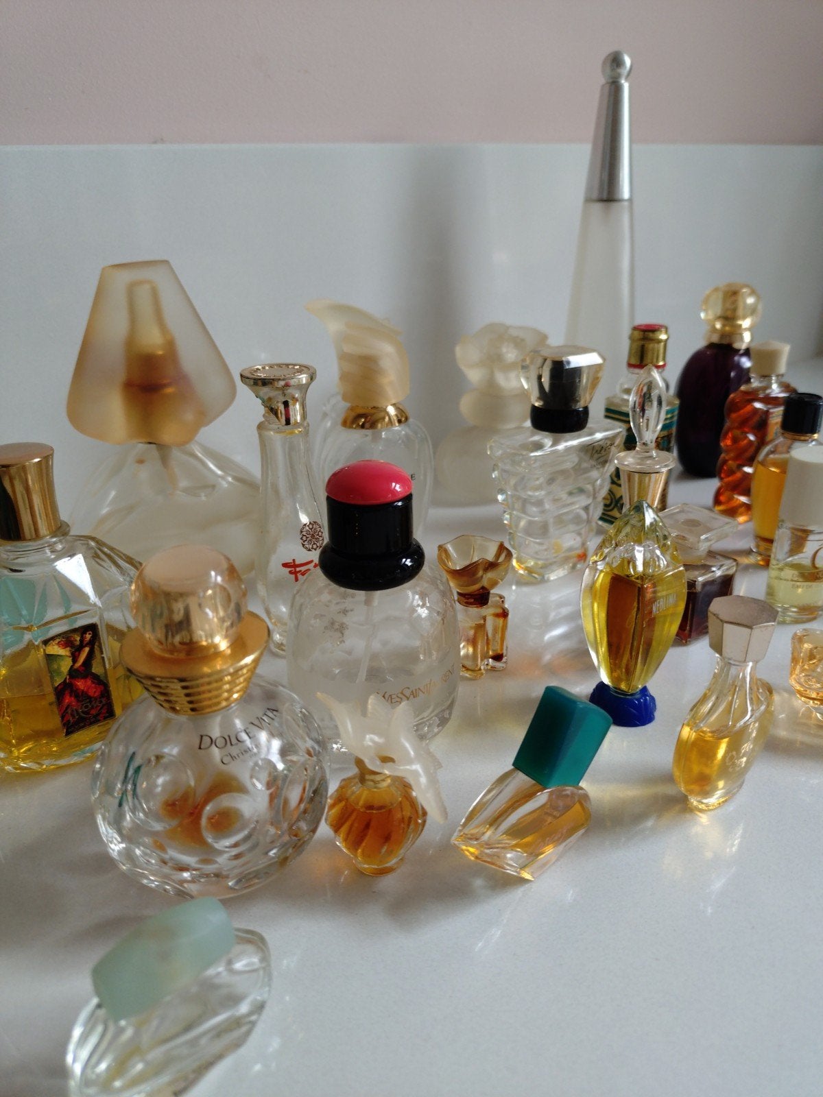 Collectie Vintage Parfumflesjes inclusief miniaturen, Ophalen of Verzenden, Miniatuur