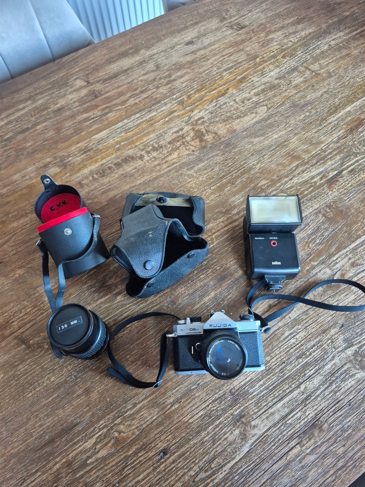 Fujica ST OSN Spiegelreflexcamera met accessoires, Audio, Tv en Foto, Ophalen of Verzenden, Gebruikt, Spiegelreflex, Pentax