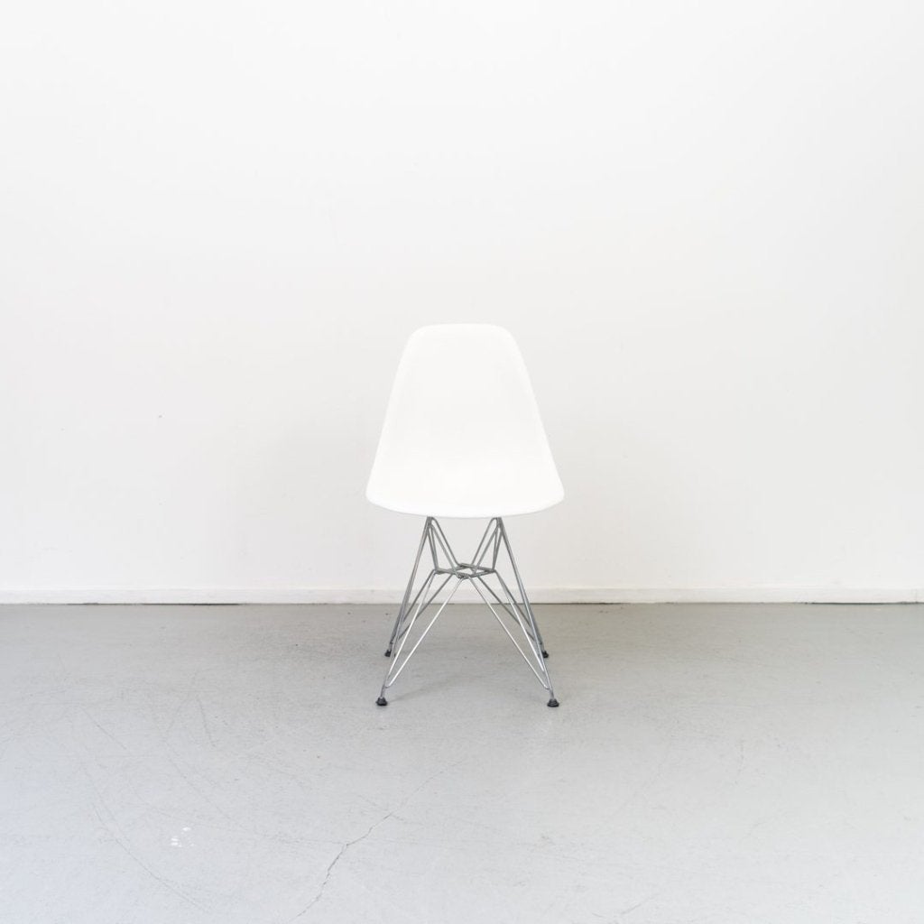Vitra Eames DSR Stoel Wit Kunststof - Chroom, Vitra, Nieuw, Niet ingevuld, Niet ingevuld
