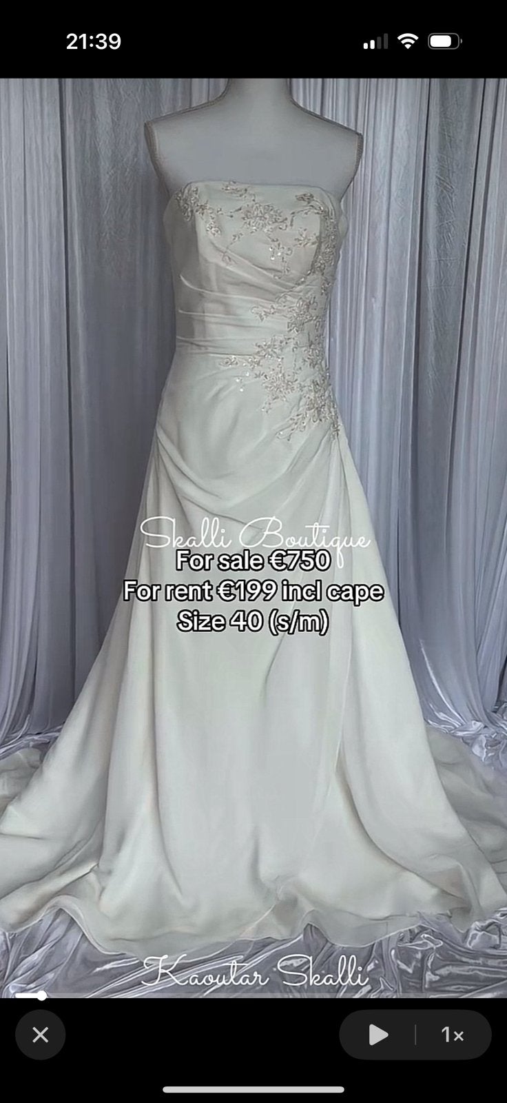 Bruidsjurk size 40, Kleding | Dames, Trouwkleding en Trouwaccessoires, Ophalen of Verzenden, Nieuw, Wit, Trouwjurk