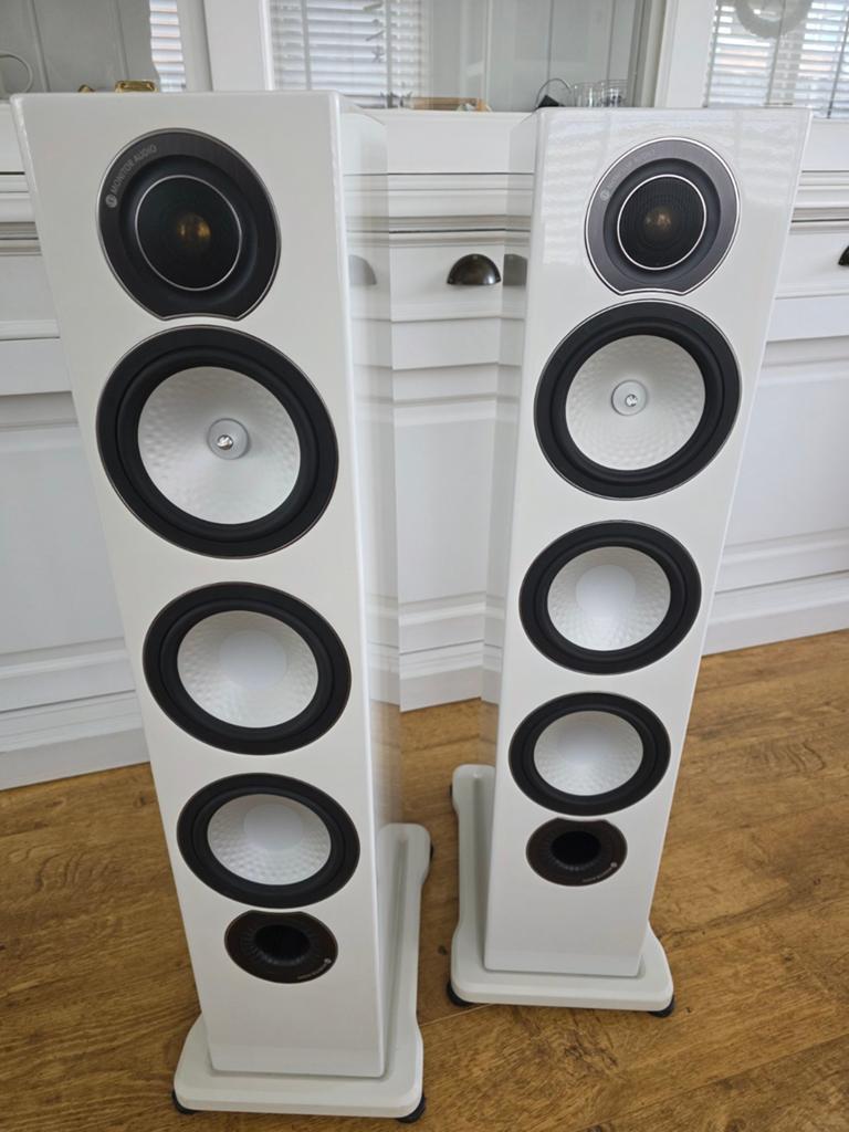 Monitor Audio Silver RX-8 - Wit - Vloerstaande Speakers, Audio, Tv en Foto, Luidsprekers, Zo goed als nieuw, 120 watt of meer
