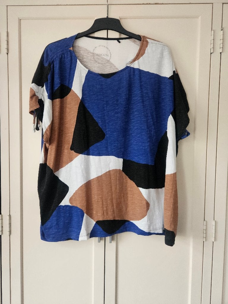 shirt van Samoon maat 56 zgan, Kleding | Dames, Meerkleurig, Zo goed als nieuw, Samoon, Shirt of Top