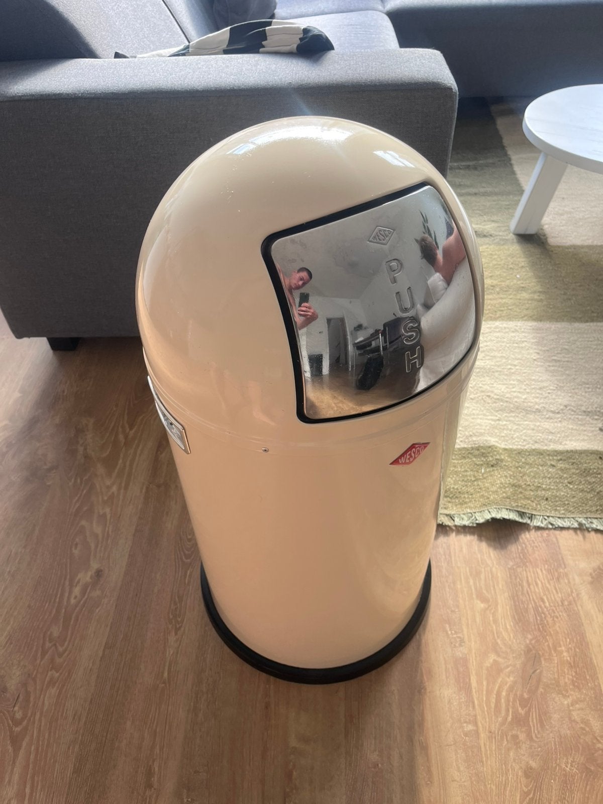 Wesco Pushboy Prullenbak, 40 liter of meer, Ophalen, Zo goed als nieuw, Kunststof