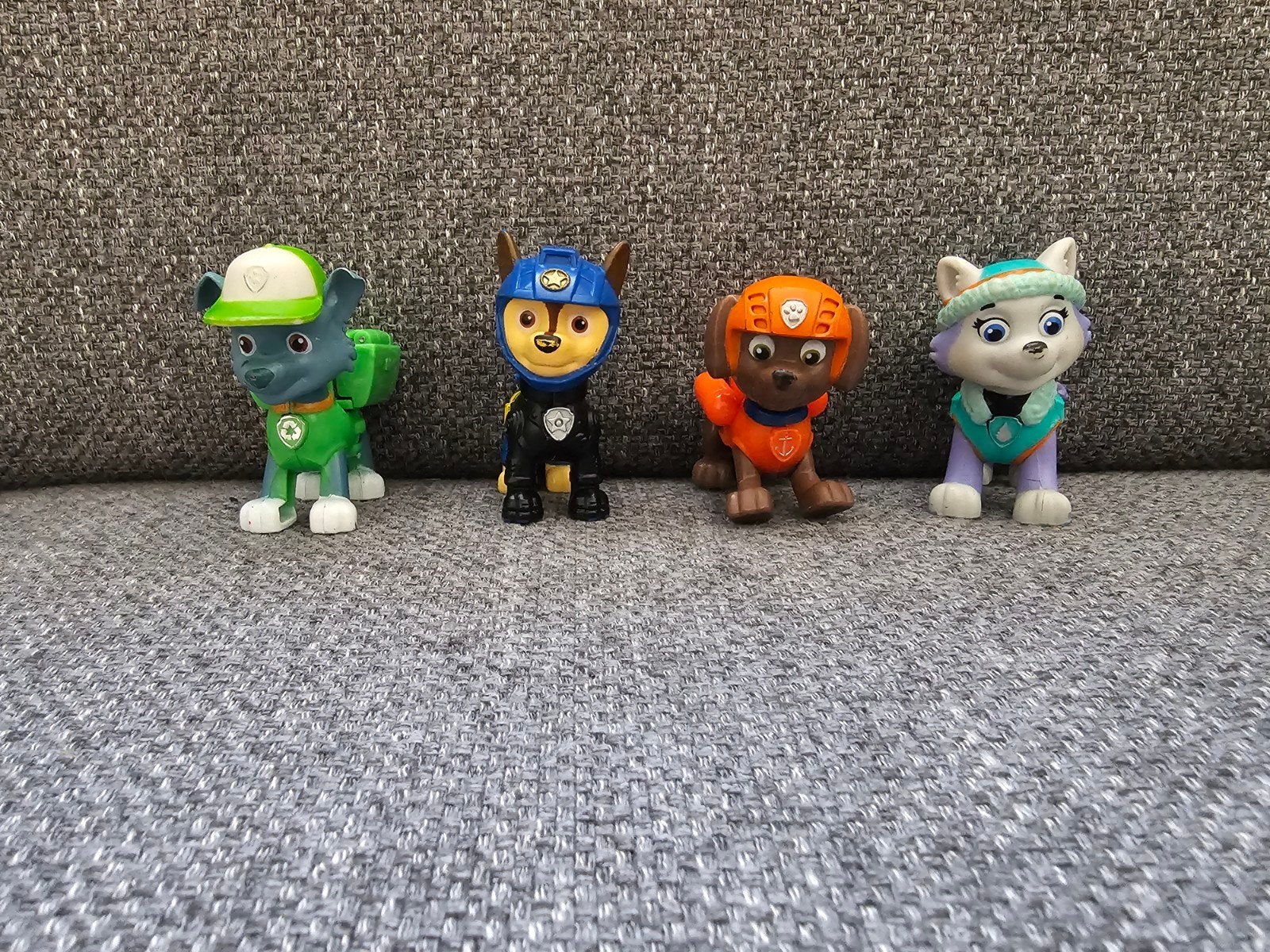 Paw Patrol speelfiguren set - Rocky, Chase, Rubble, Everest, Ophalen of Verzenden, Gebruikt