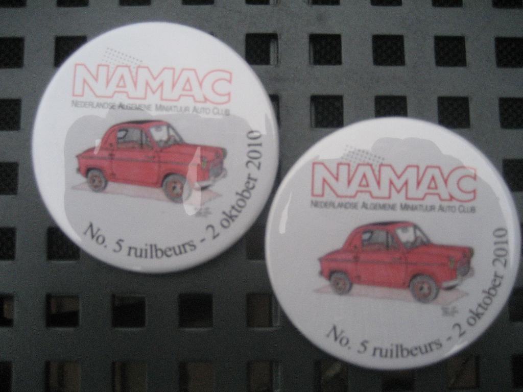 Buttons van de NAMAC ruilbeuzen, Ophalen of Verzenden, Nieuw, Auto's
